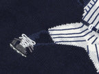 Navy Baseball Bear Knit Sweater