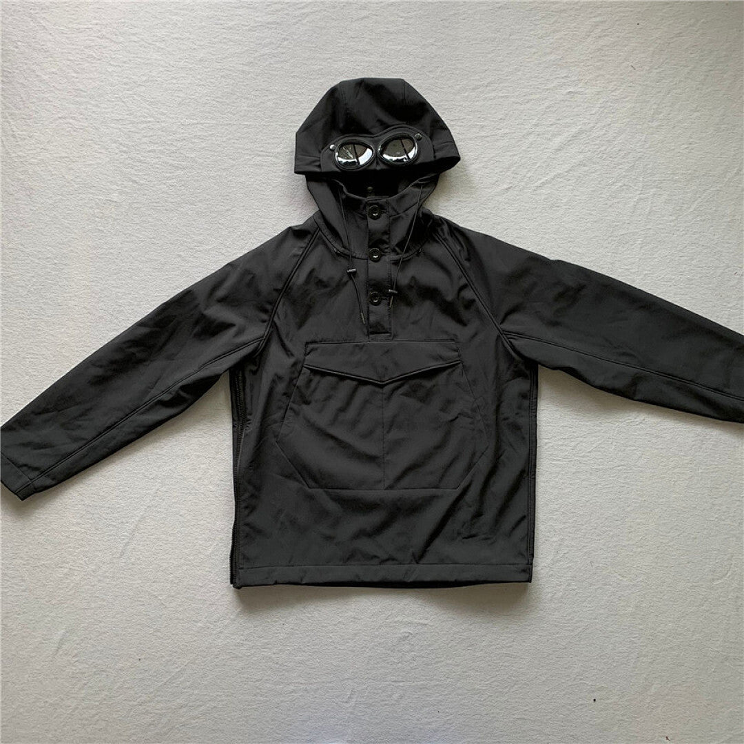 Hooded Jacket with Integrated Goggles