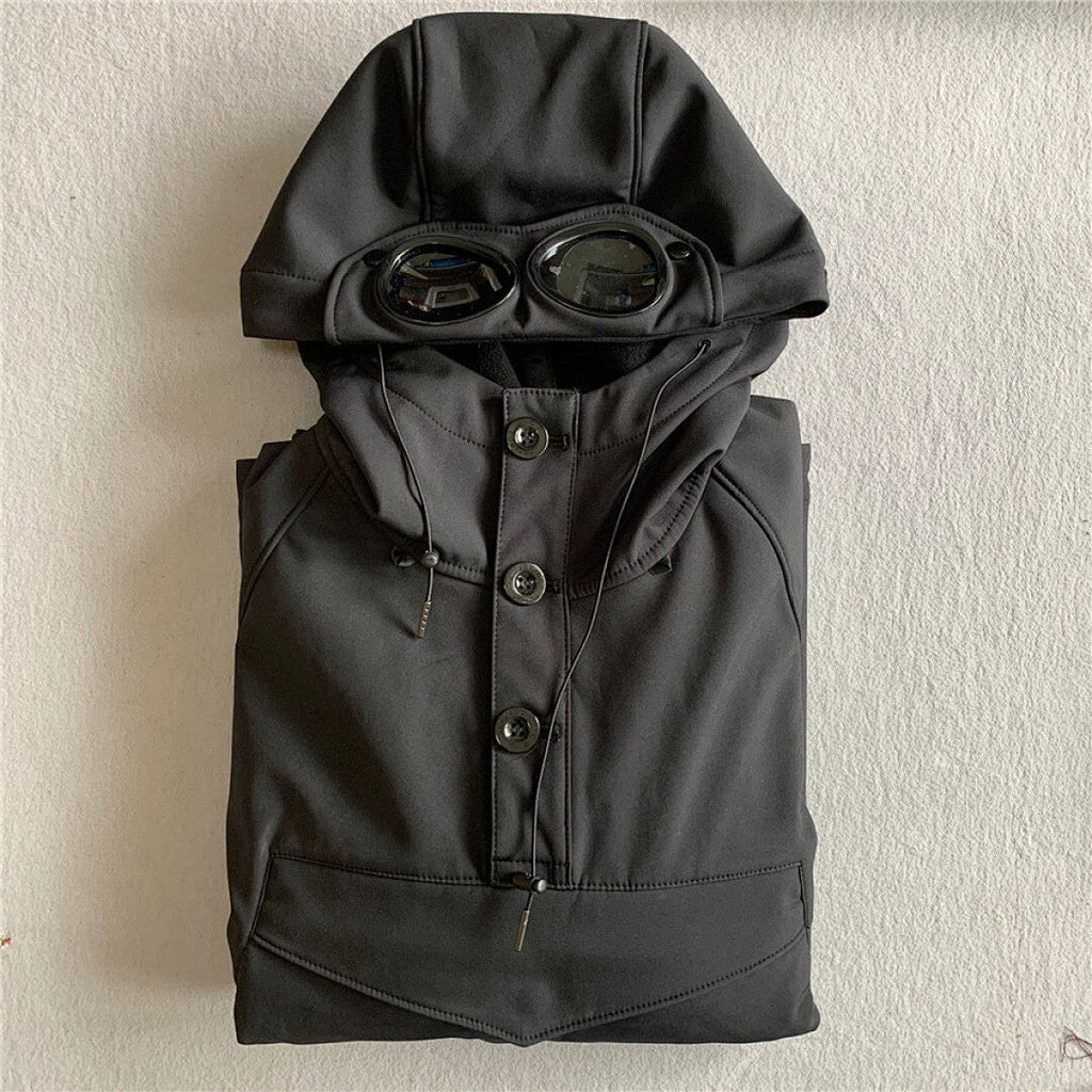 Hooded Jacket with Integrated Goggles