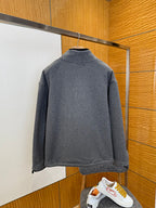 Grey Fleece Zip Jacket