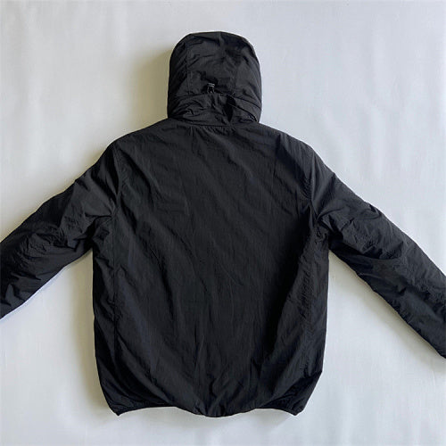 Hooded Puffer Jacket with Integrated Goggles