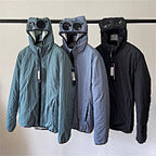 Hooded Puffer Jacket with Integrated Goggles