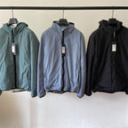 Hooded Puffer Jacket with Integrated Goggles