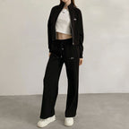 Cropped Zip Lounge Set