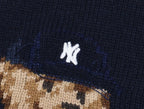 Navy Baseball Bear Knit Sweater