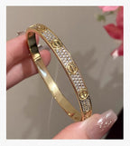 Pavé Screw Bangle Bracelet