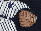 Navy Baseball Bear Knit Sweater