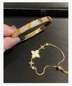 Pavé Screw Bangle Bracelet
