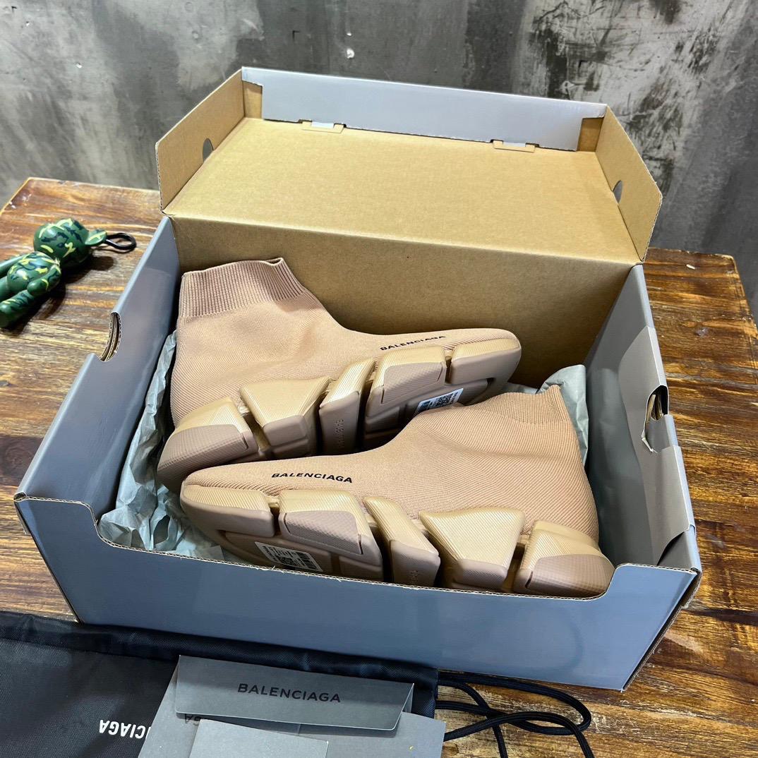 Beige Sock Sneakers
