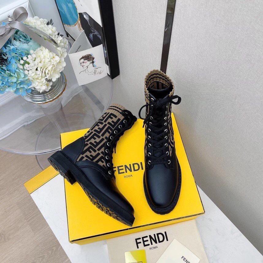 Premium Knit Combat Boots