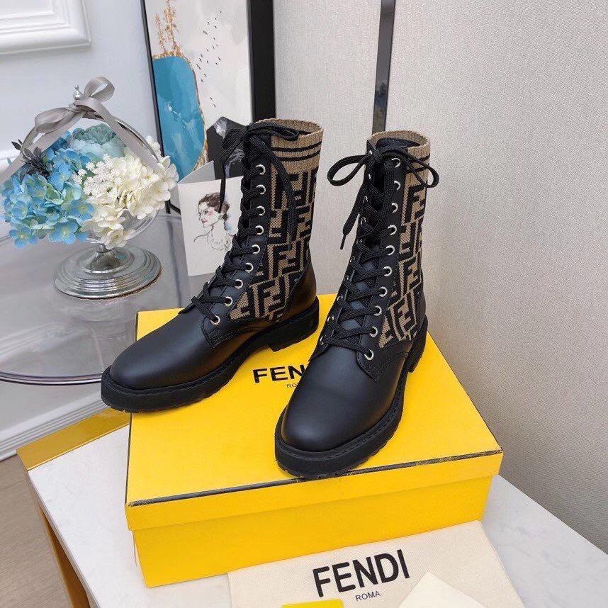 Premium Knit Combat Boots