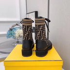 Premium Knit Combat Boots