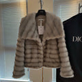Striped Fur Jacket