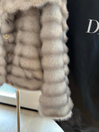 Striped Fur Jacket