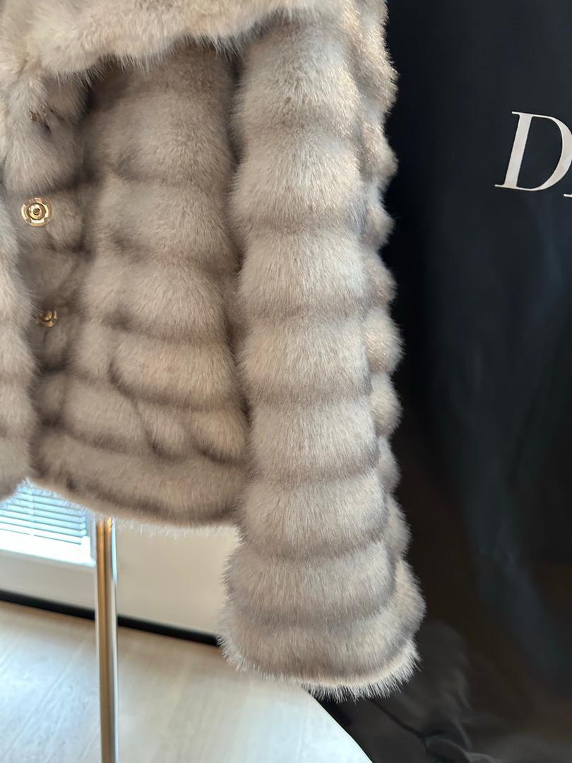 Striped Fur Jacket