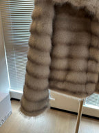 Striped Fur Jacket