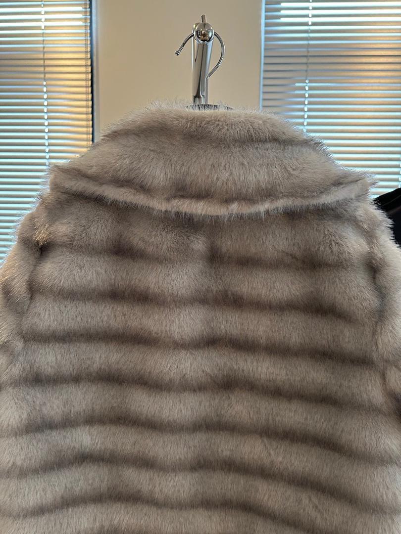 Striped Fur Jacket