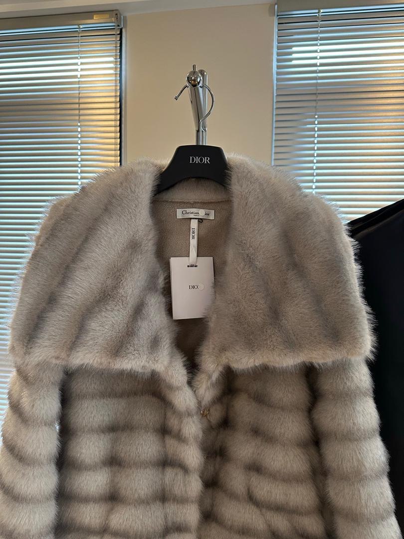 Striped Fur Jacket