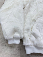 White Fur Zip Hoodie