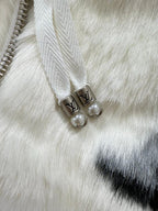 White Fur Zip Hoodie