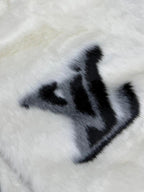 White Fur Zip Hoodie