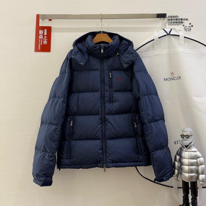 Navy Hooded Puffer Jacket
