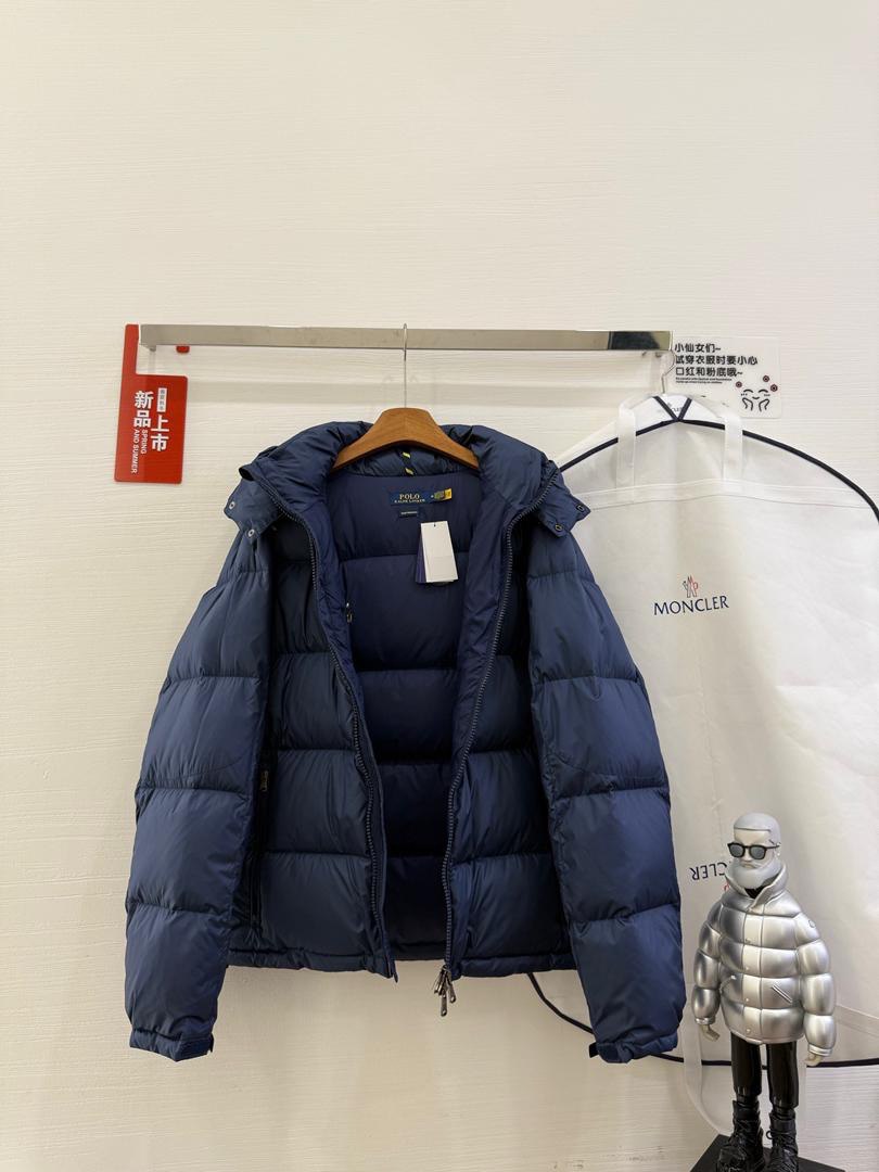 Navy Hooded Puffer Jacket