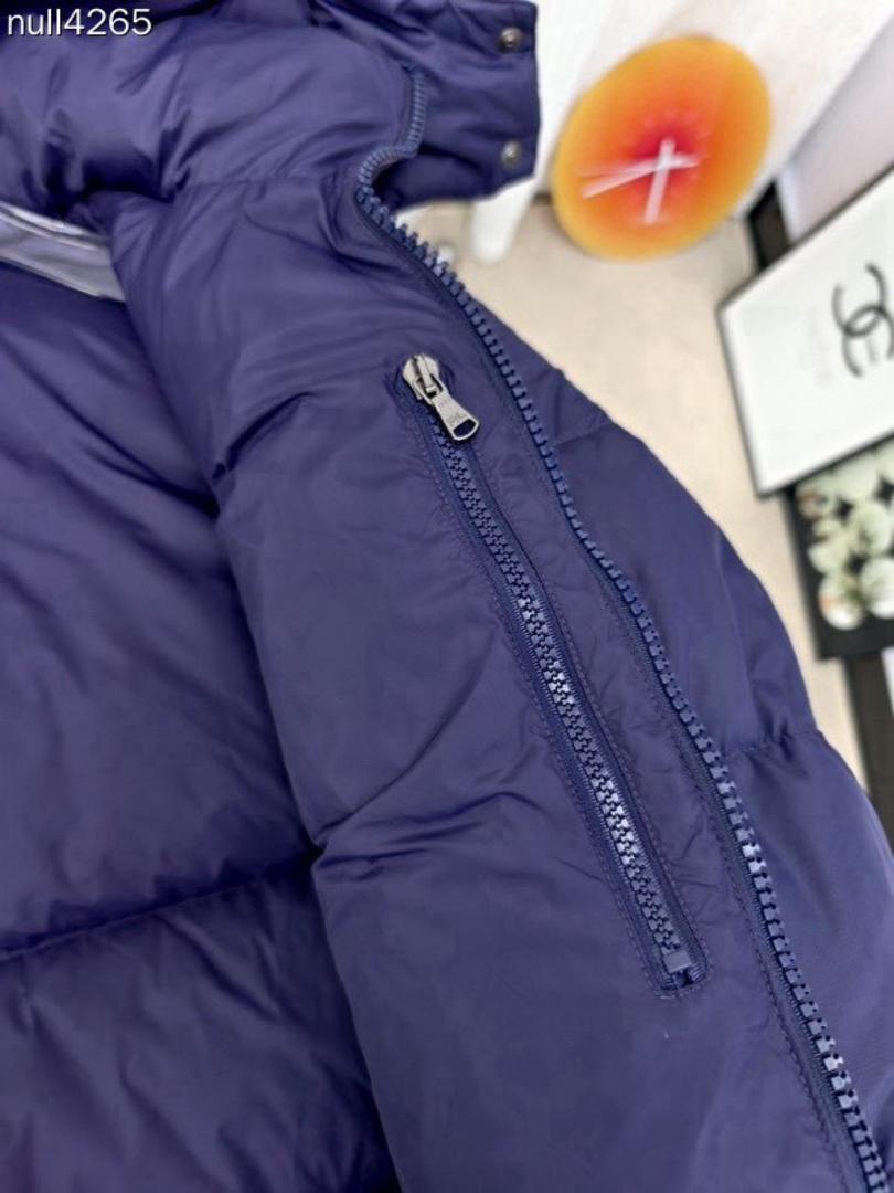Blue Hooded Puffer Jacket