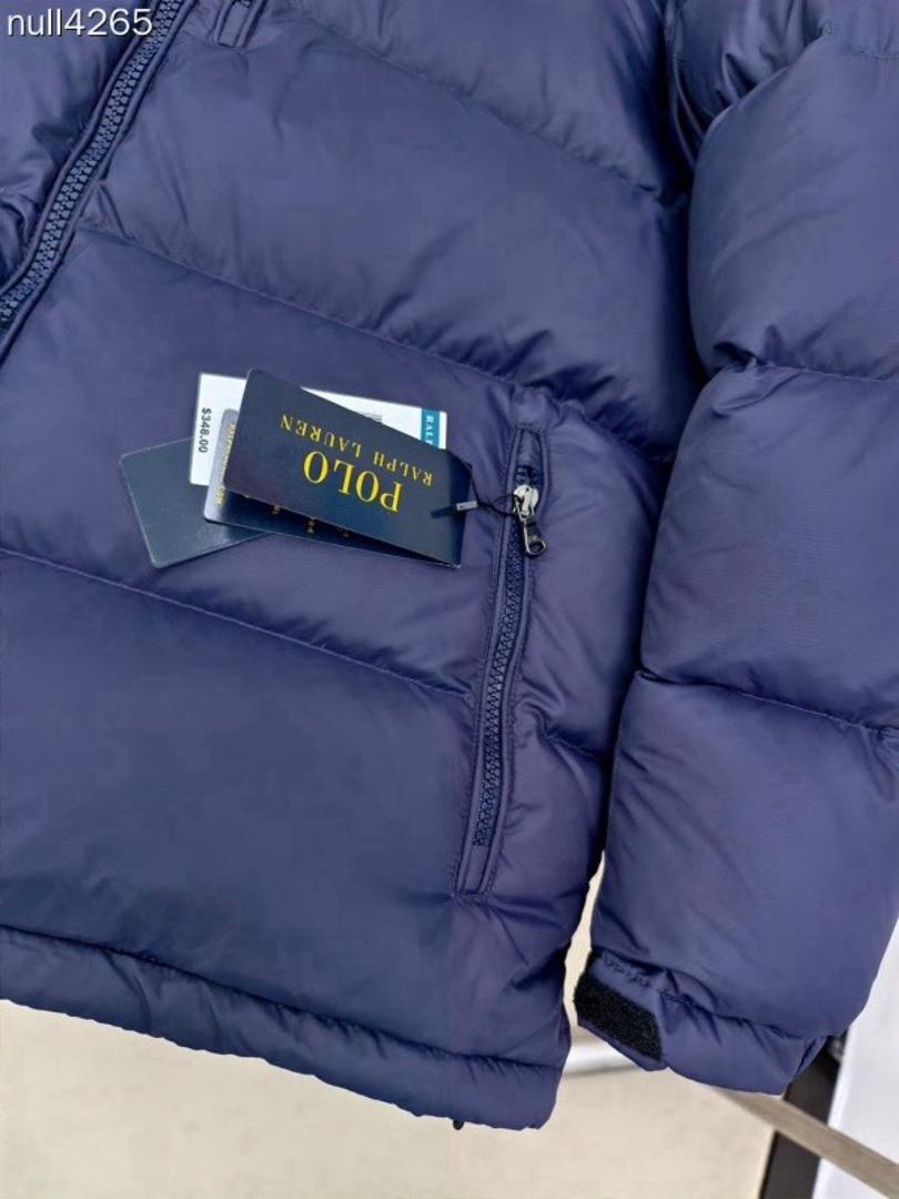 Blue Hooded Puffer Jacket