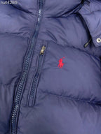 Blue Hooded Puffer Jacket