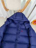 Blue Hooded Puffer Jacket