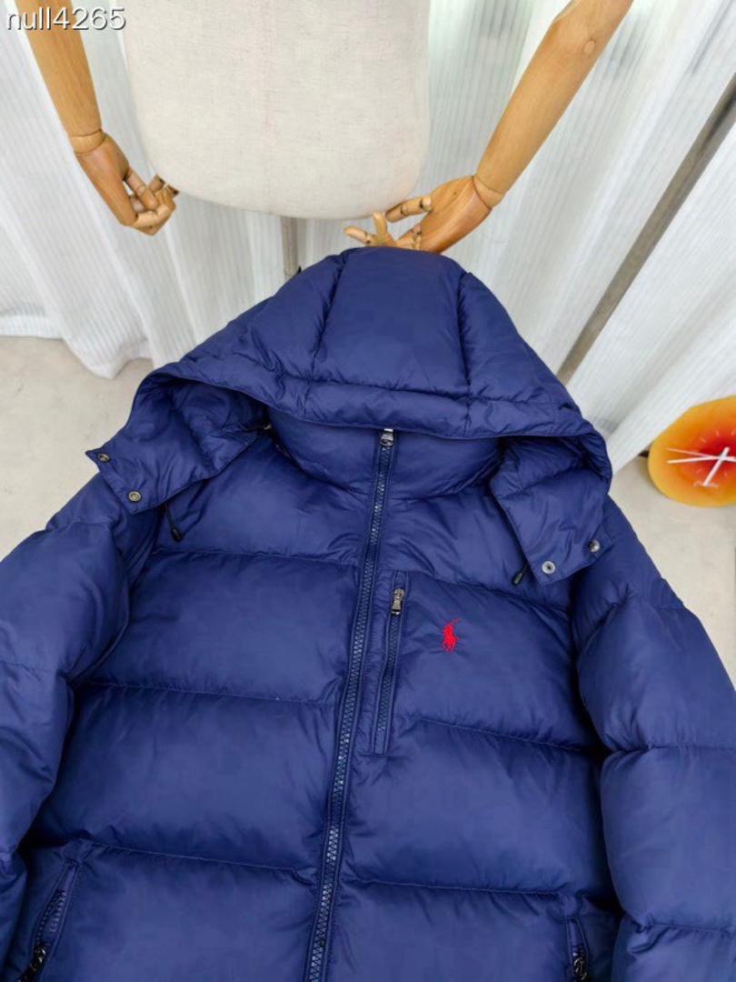 Blue Hooded Puffer Jacket
