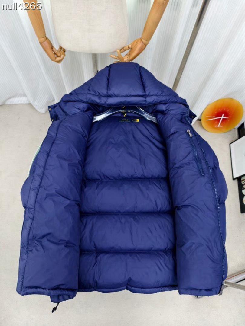 Blue Hooded Puffer Jacket