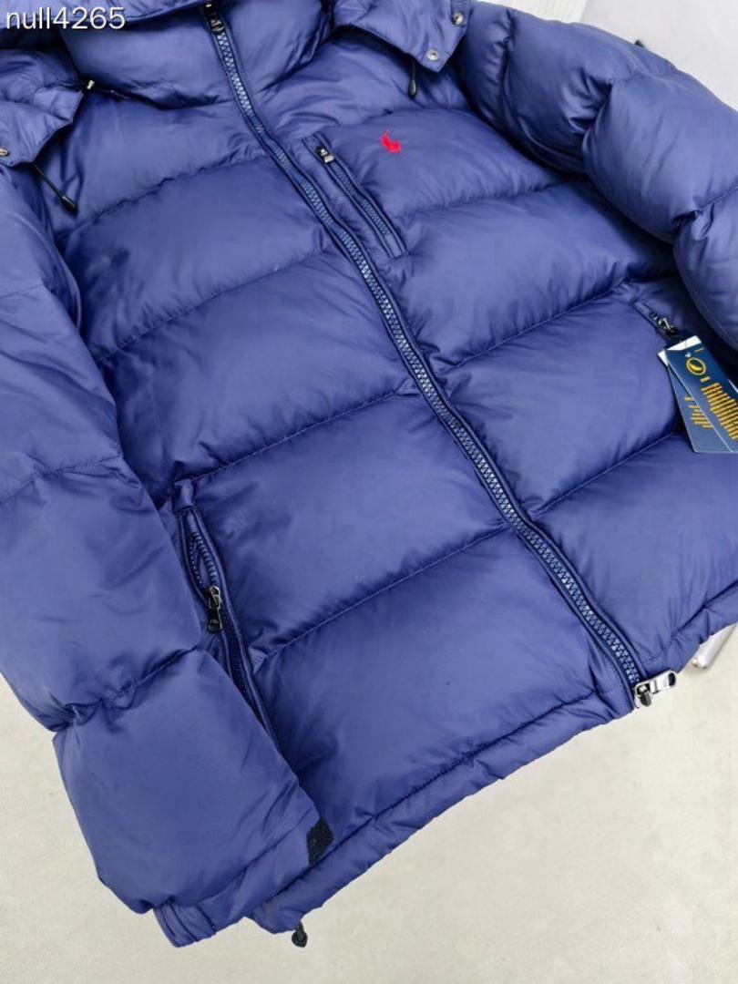 Blue Hooded Puffer Jacket