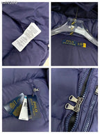 Blue Hooded Puffer Jacket