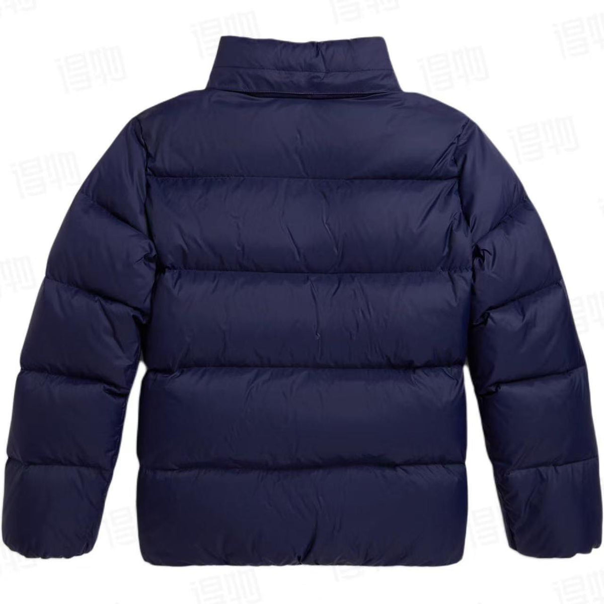 Blue Hooded Puffer Jacket