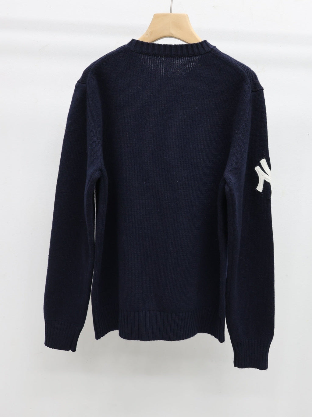 Navy Baseball Bear Knit Sweater