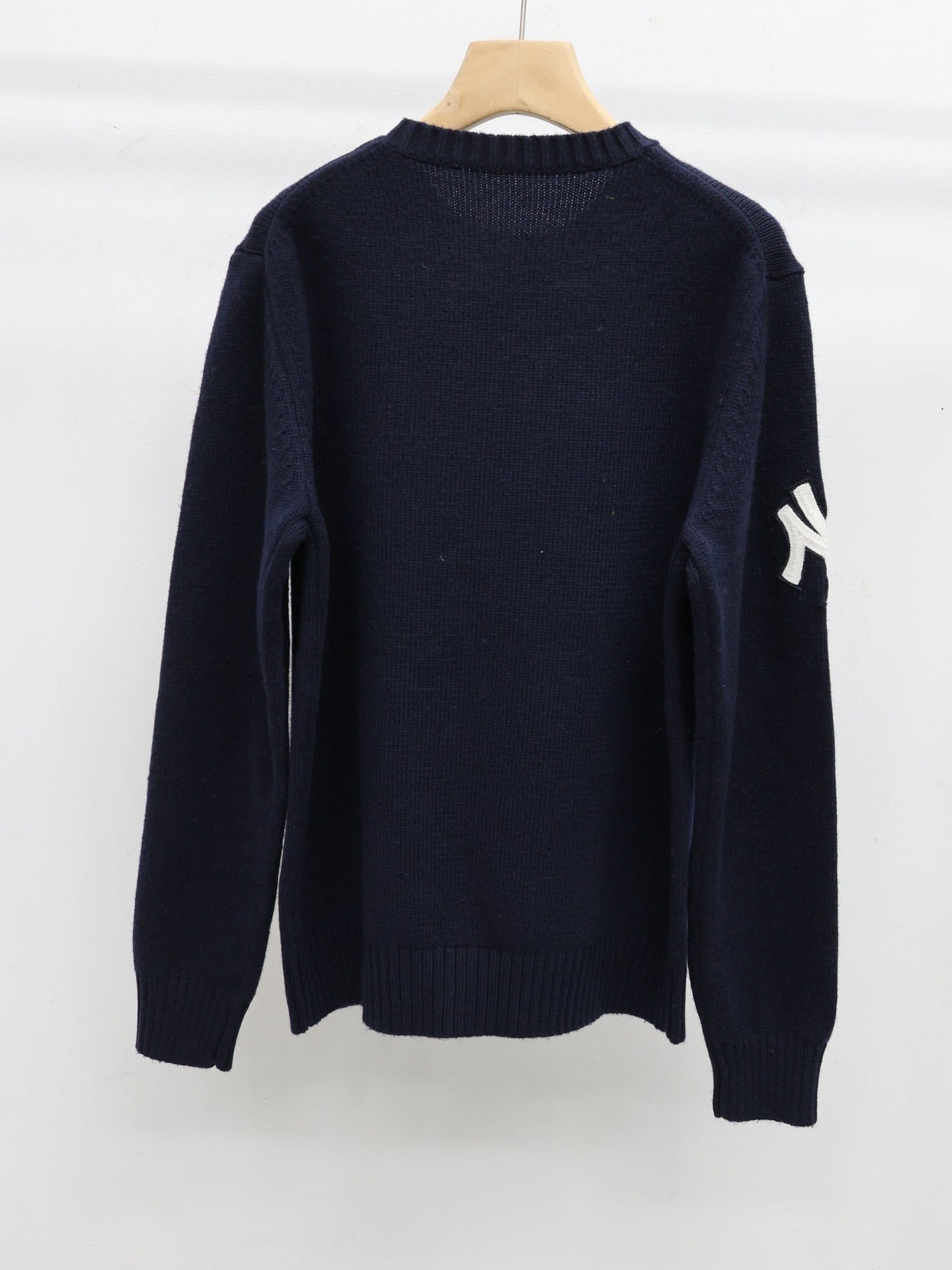 Navy Baseball Bear Knit Sweater