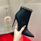 Women’s Black Leather Ankle Boots