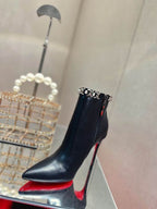 Women’s Black Leather Ankle Boots