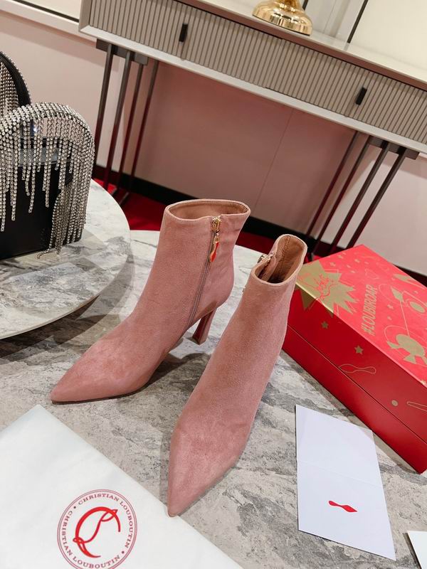 Women’s Pink Suede Ankle Boots