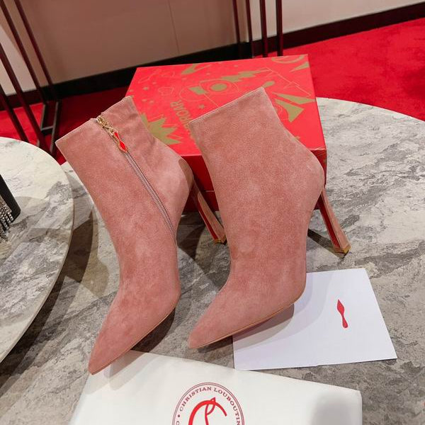 Women’s Pink Suede Ankle Boots