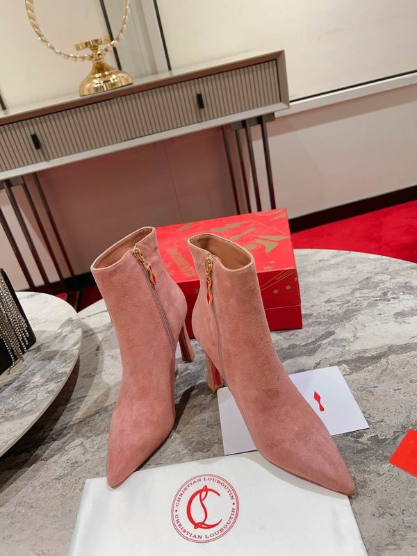 Women’s Pink Suede Ankle Boots