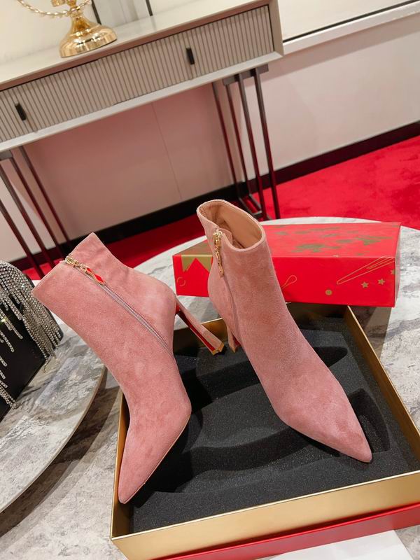 Women’s Pink Suede Ankle Boots