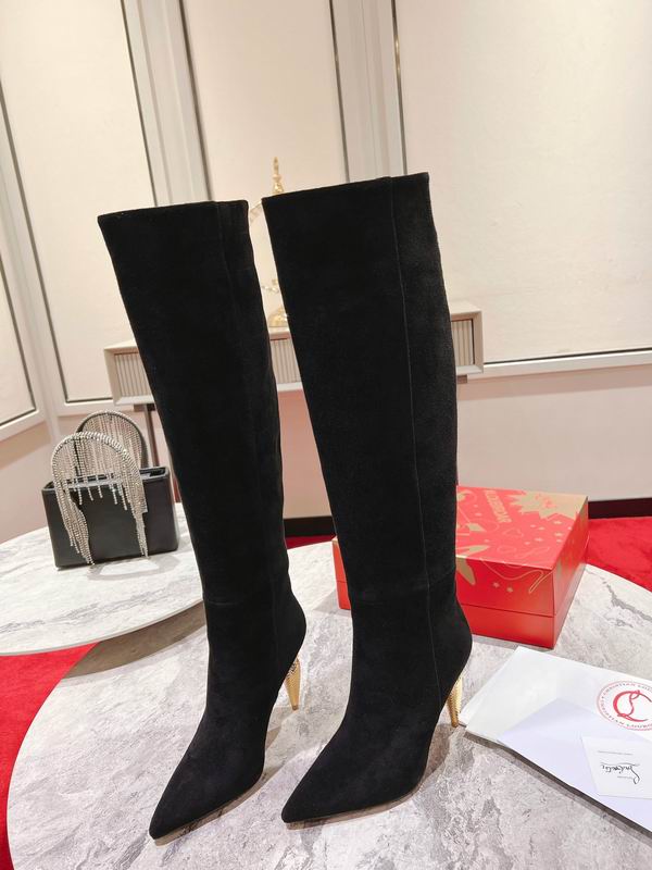 Women’s Black Suede Knee-High Boots
