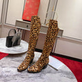 Women’s Leopard-Print Knee-High Boots