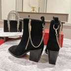 Black Suede Ankle Boots