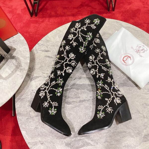 Women’s Embroidered Knee-High Boots