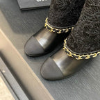 Black Mid-Calf Boots