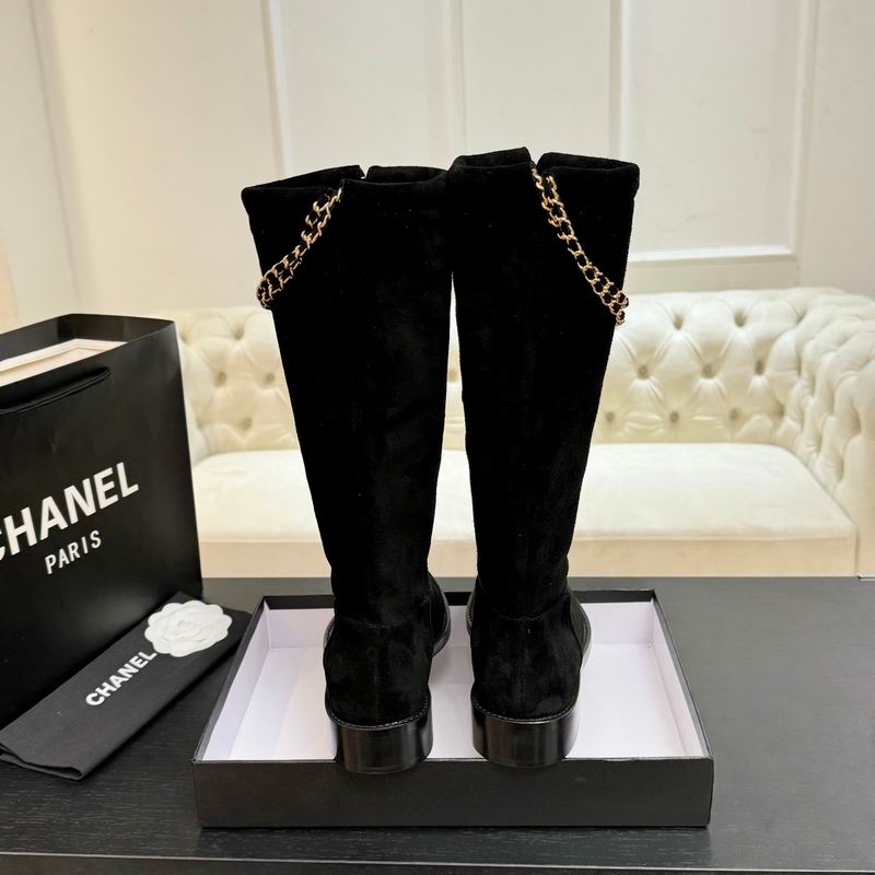 Black Suede Mid-Calf Boots